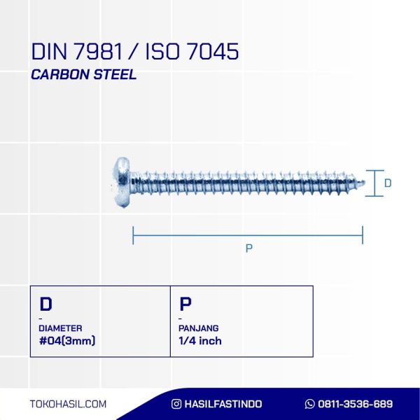 Tapping screw PH+ UCP white #04 x 1/4