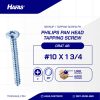 Tapping screw PH+ UCP white #10 x 1 3/4