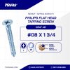 Tapping Screw FH+ UCP White #08 X 1 3/4