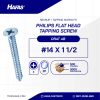Tapping Screw FH+ UCP White #14 X 1 1/2