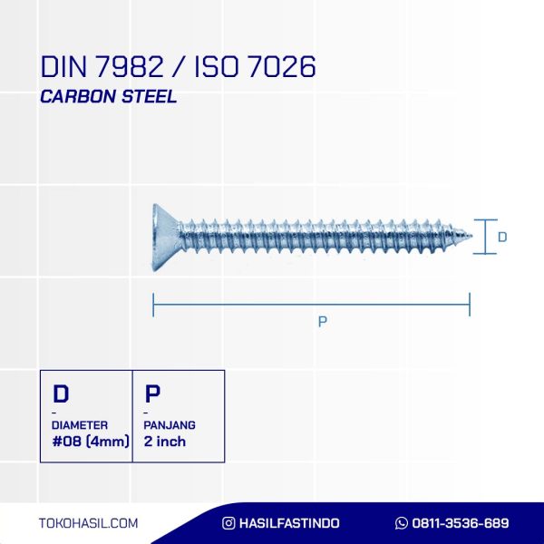 Tapping Screw FH+ UCP White #08 X 2