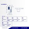 MUR RIVET REDUCE HEAD ALUMINIUM M08 X 16mm P1.25