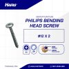 FURNITURE SCREW / BENDING HEAD UCP WHITE #12 X 2