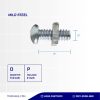 M6 WHITE UCP SCREW 1/4 X 2 inch