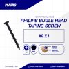 BLACK BURNED BOGGLE HEAD SCREW #8 X 1