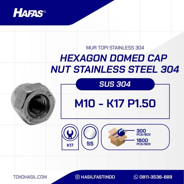MUR CAP STAINLESS SUS 304 M10 - K17 P1.50