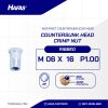 MUR RIVET COUNTERSUNK (CSK) HEAD UCP WHITE M 06 X 16mm P1.00