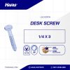DESK SCREW / LAG SCREW UCP WHITE 1/4 X 3