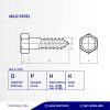 DESK SCREW / LAG SCREW WHITE UCP 5/16 X 3