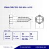 DESK SCREW / LAG SCREW STAINLESS SUS 304 5/16 X 2 1/2