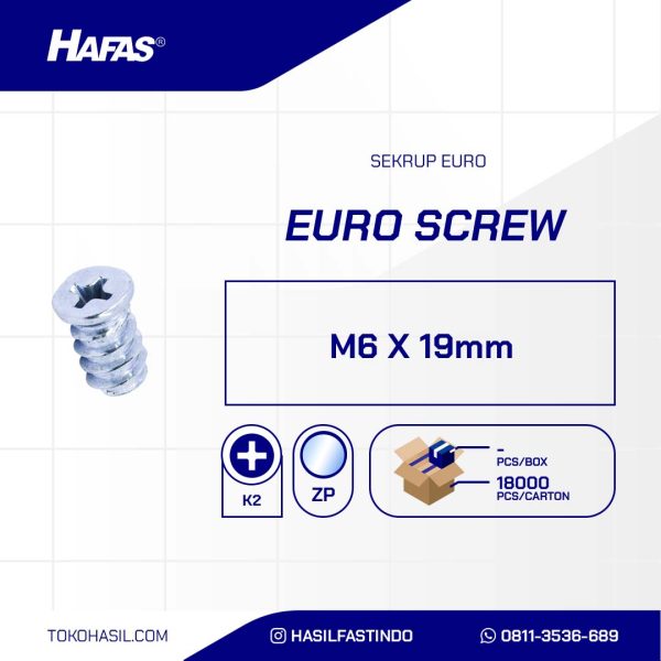 EURO FLANGE HEAD SCREW (+)UCP WHITE M6 X 15mm