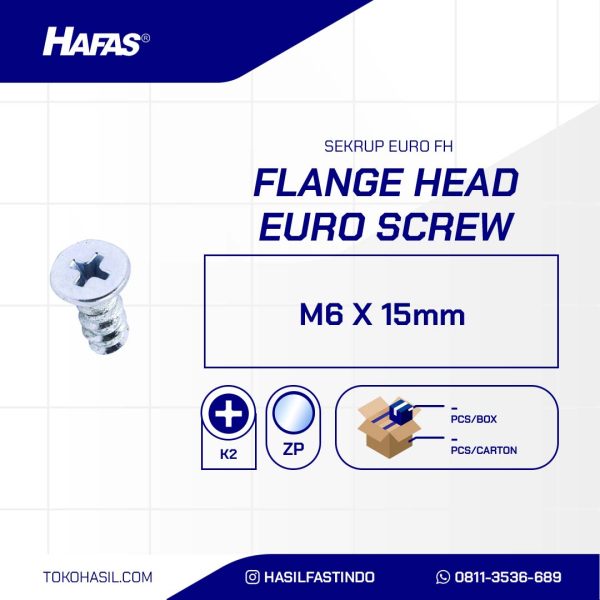 EURO SCREW UCP WHITE M6 X 19mm