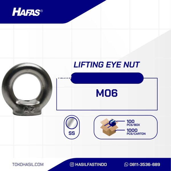 LIFTING EYE NUT STAINLESS STEEL SUS 304 M06