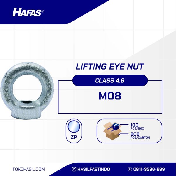 LIFTING EYE NUT UCP WHITE M08