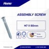 ASSEMBLY SCREW / FLAT SOCKET WOOD UCP WHITE M7 X 60mm
