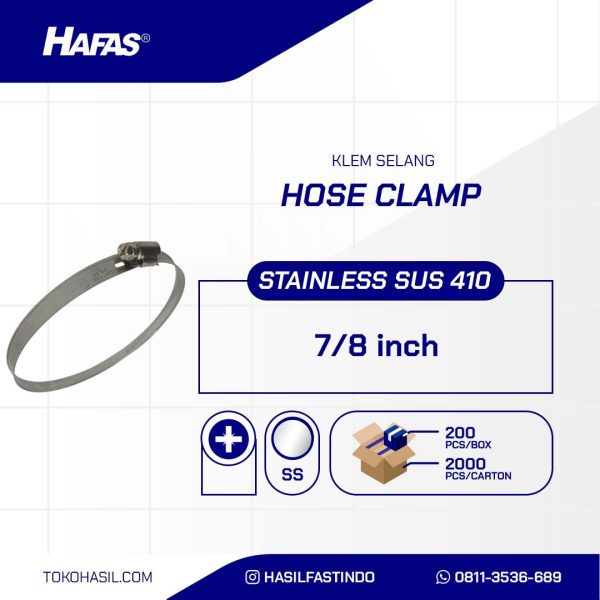 STAINLESS STEEL HOSE CLAMP SUS 304 7/8 inch