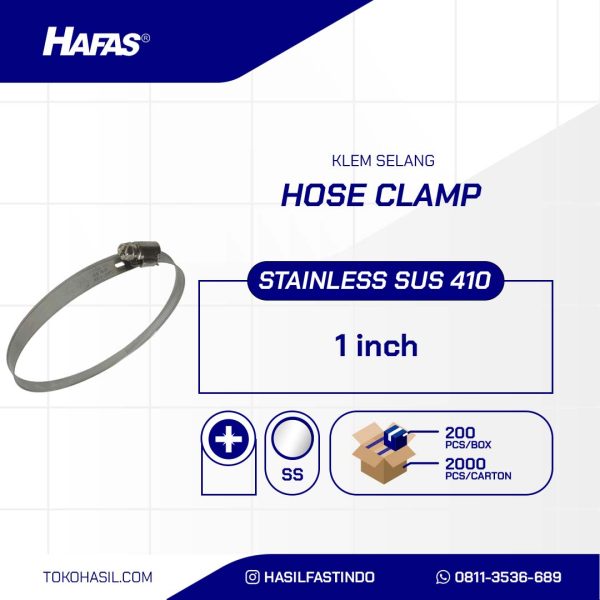 STAINLESS STEEL HOSE CLAMP SUS 304 1 inch