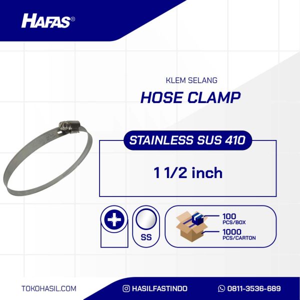 STAINLESS STEEL HOSE CLAMP SUS 304 1 1/2 inch