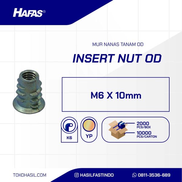 PINEAPPLE NUT UCP YELLOW M6 X 10mm P1.00
