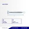 Rattan screw oval head UCP white #10 x 2