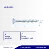 Rattan screw oval head UCP white #10 x 2 1/4