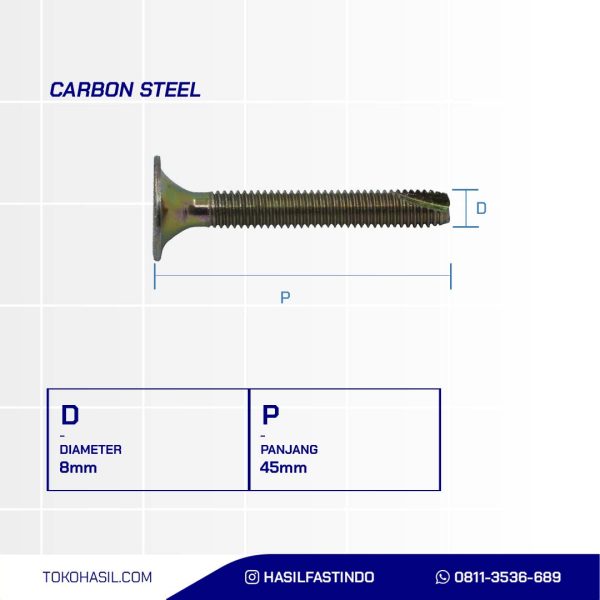 UCP YELLOW CONTAINER SCREW M8 X 45mm