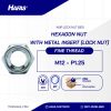 MUR LOCK NUT IRON FINE THREAD UCP WHITE M12 P1.25