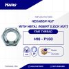MUR LOCK NUT IRON FINE THREAD UCP WHITE M16 P1.50