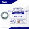 MUR LOCK NUT IRON FINE THREAD UCP WHITE M20 P1.50