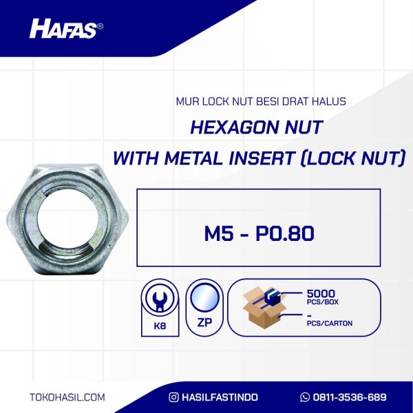 MUR LOCK NUT IRON UCP WHITE M05 P0.80