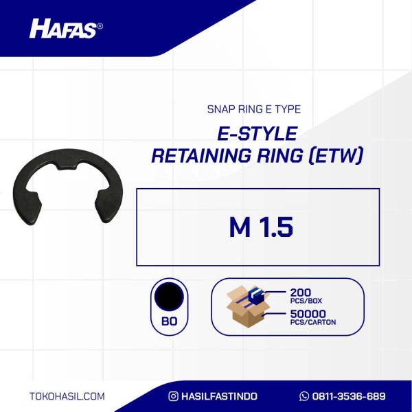 SNAP RING TYPE [E] BLACK BURNED M1.5