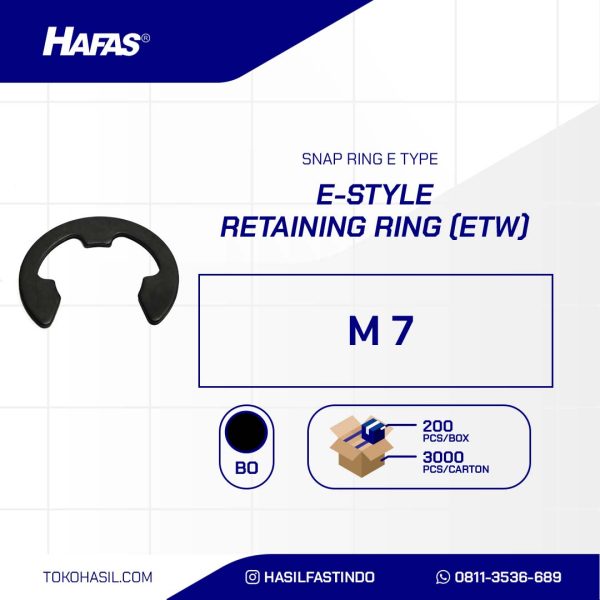 SNAP RING TYPE [E] BLACK BURNED M07