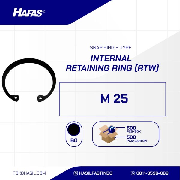 SNAP RING TYPE [H] BLACK BURNED M25