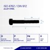SOCKET CAP SCREW STEEL 12.9 BLACK BURN M36 X 140mm P4.00