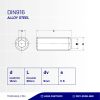 STEEL STUD BOLT 12.9 M14 X 30 P2.00 BLACK OXIDE