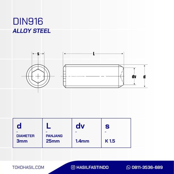STEEL IMPLANT BOLT 12.9 M03 X 25 P0.50 BLACK BURNED