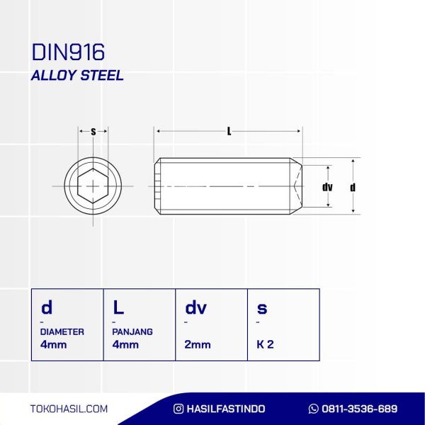 STEEL IMPLANT BOLT 12.9 M04 X 04 P0.70 BLACK BURNED