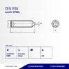 BOLT L PLANT CONE POINT STEEL 10.9 M05x8mm P0.80 BLACK BURNED