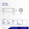 BOLT L DOG POINT PLANT STEEL 10.9 M04x8mm P0.70 BLACK BURNED