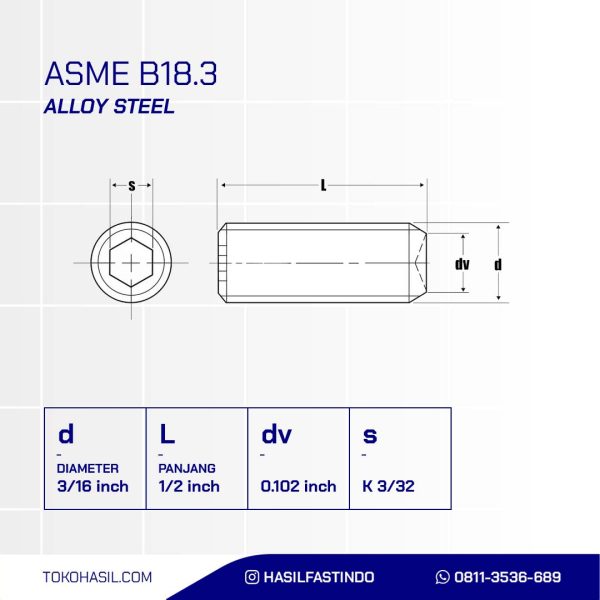 BOLT L STEEL 12.9 3/16X1/2 24TPI BLACK BURNED