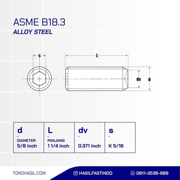 BOLT L STEEL 12.9 5/8 X 1 1/4 11TPI BLACK BURNED
