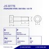 STAINLESS STEEL SOCKET CAP BOLT SUS 304 HALF THREAD M24 X 140mm P3.00