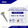 STAINLESS STEEL BOLT SUS 304 MM FULL THREAD M05 X 16mm P0.80