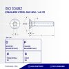 STAINLESS STEEL BOLT SUS 304 MM FULL THREAD M05 X 16mm P0.80