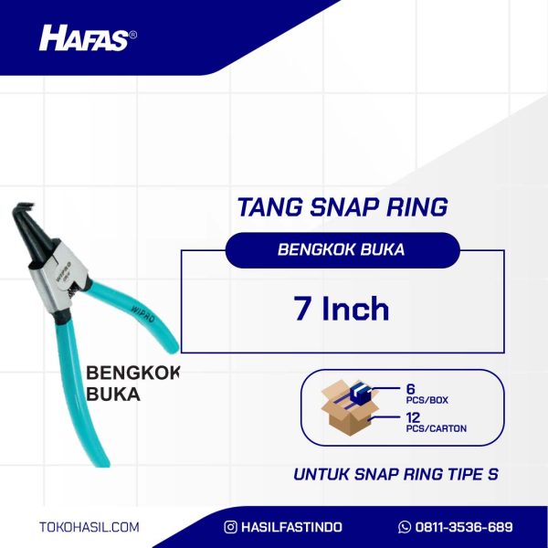 TANG SNAP RING 7" INCH (BENT OPEN / EXTERNAL BENT)