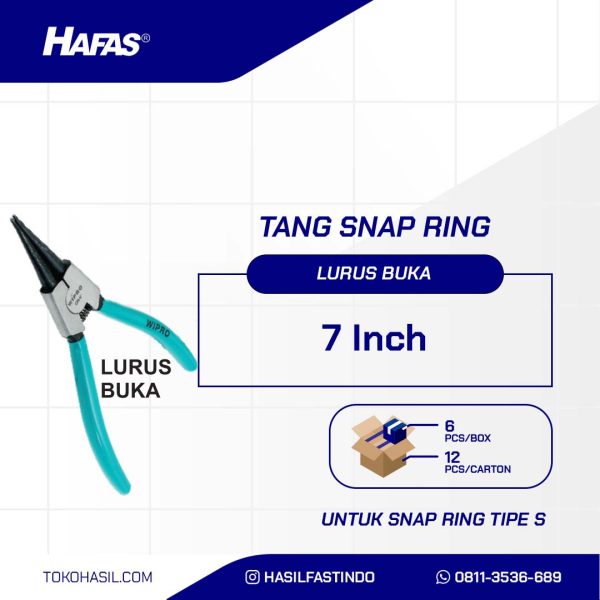 TANG SNAP RING 7" INCH (STRAIGHT OPEN / EXTERNAL STRAIGHT)