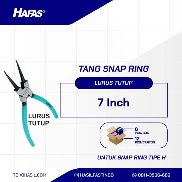 TANG SNAP RING 7" INCH (STRAIGHT COVER / INTERNAL STRAIGHT)