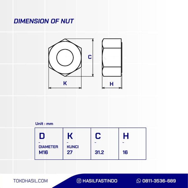 BOLT NUT TC (TORQUE CONTROL) BLACK BURNED M16 X 45MM P2.00