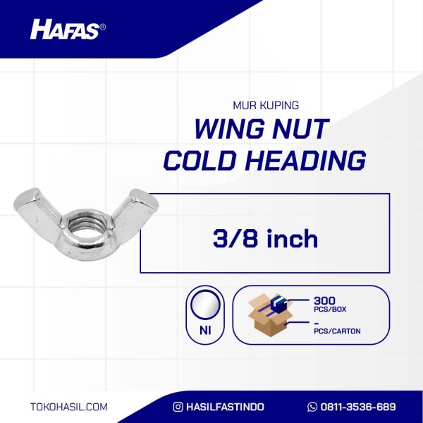 MOUSE NUT / BUTTERFLY NUT COLD HEADING NICKEL 3/8